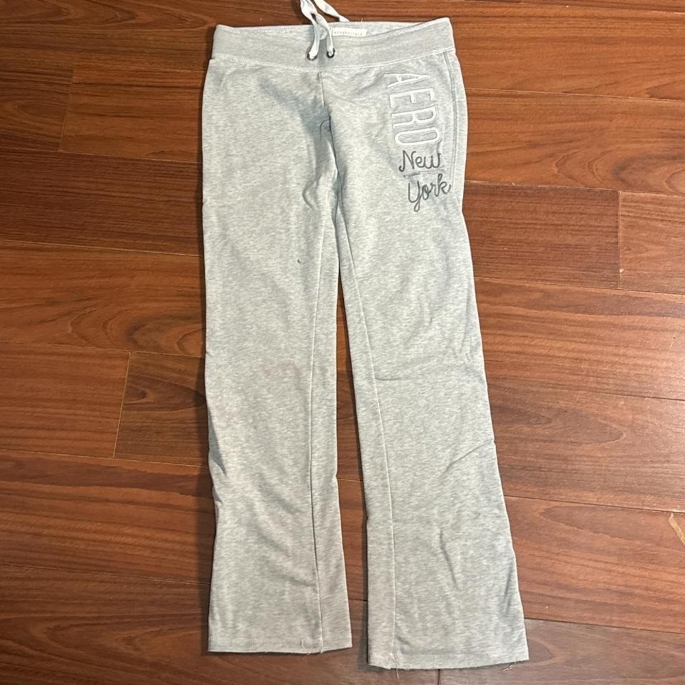 Y2K Aeropostale Grey‎ Flared Pants Size Women's Medium
